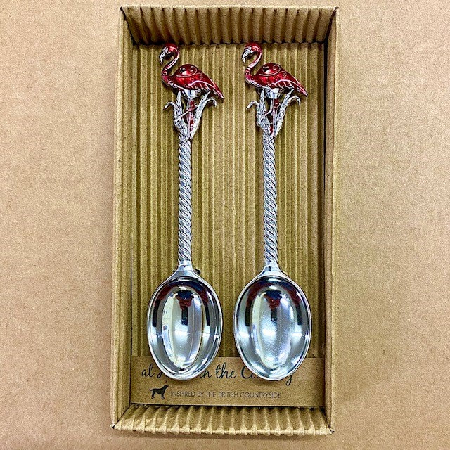 Pink Flamingo Teaspoons Set of 2