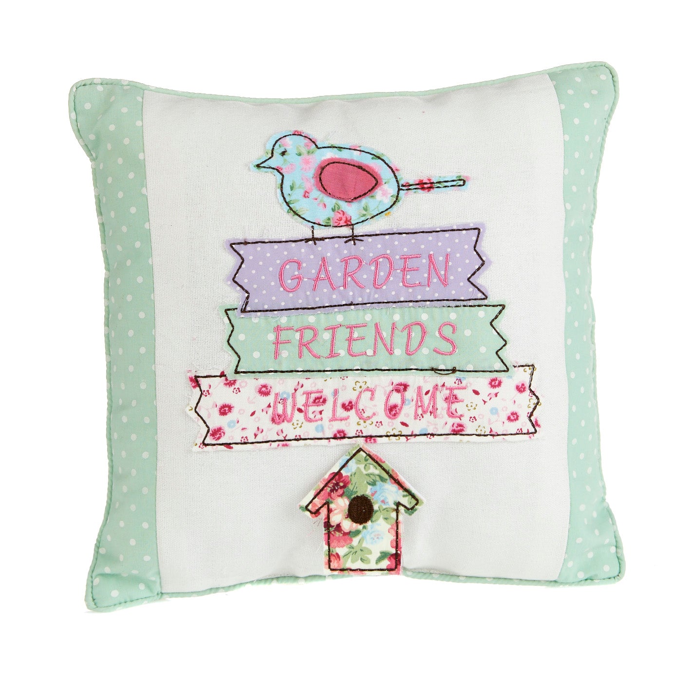 Garden Friends Welcome Cushion