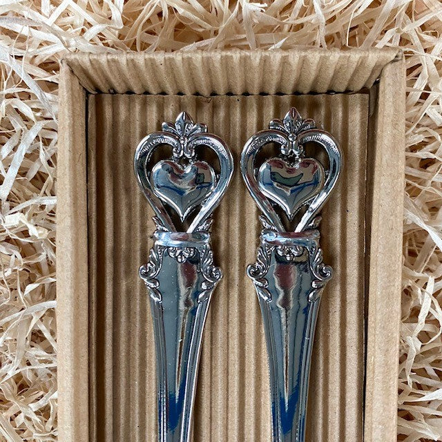 Pair of Heart 'Forever' Forks