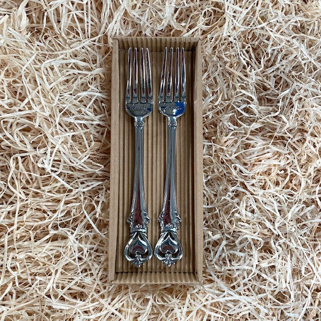 Pair of Heart 'Forever' Forks