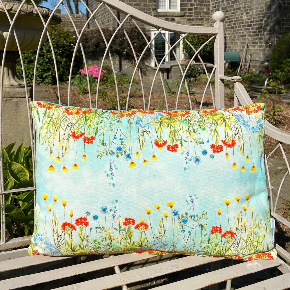 A Pair of Meadow Flowers 100% Cotton Cushions