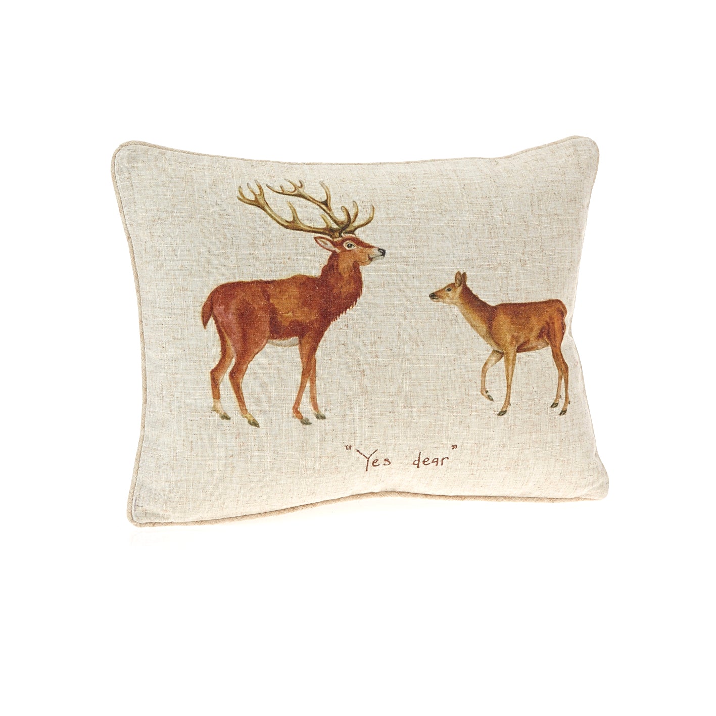 "Yes Dear" Linen Mix Cushion