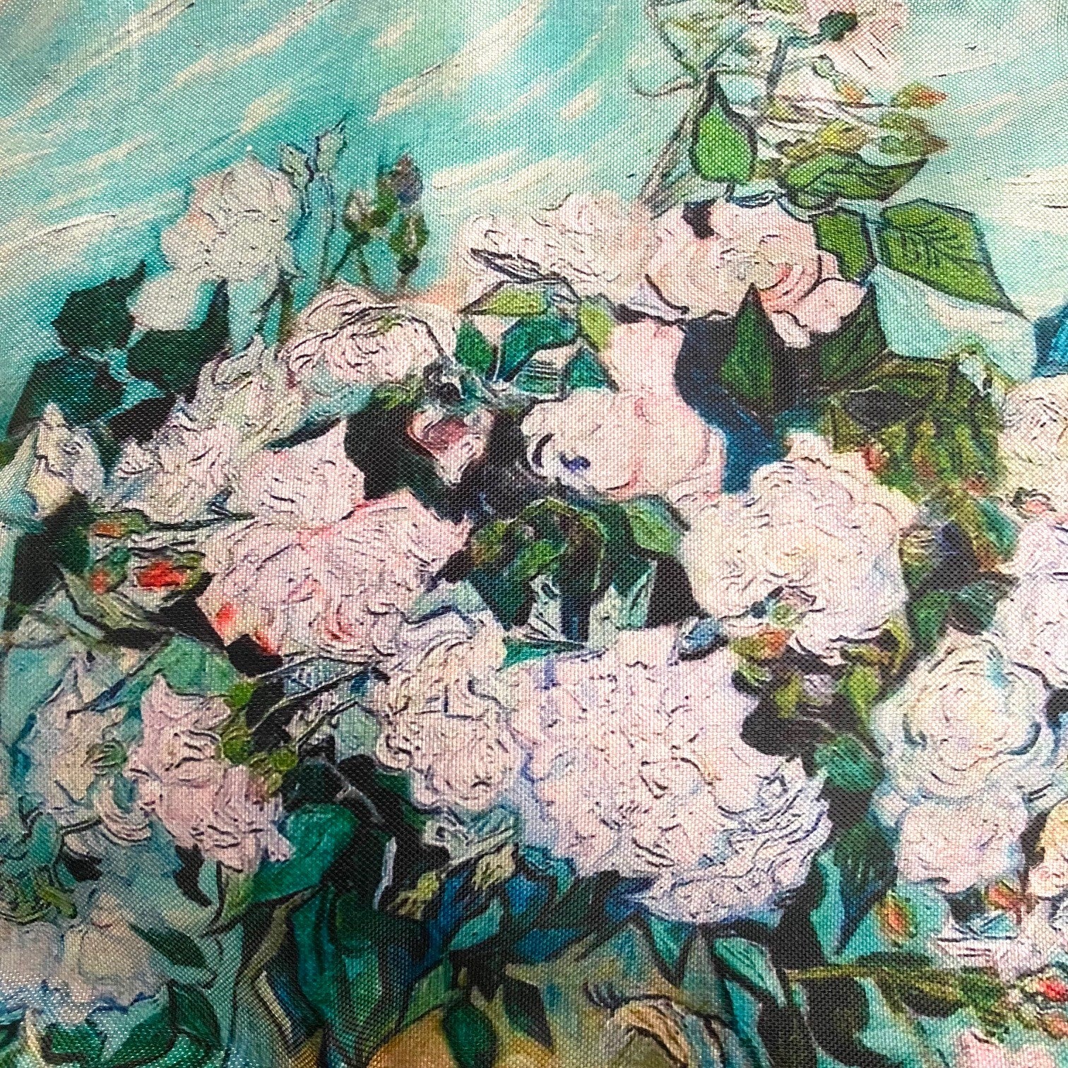 Oilcloth Turquoise Flower Bag