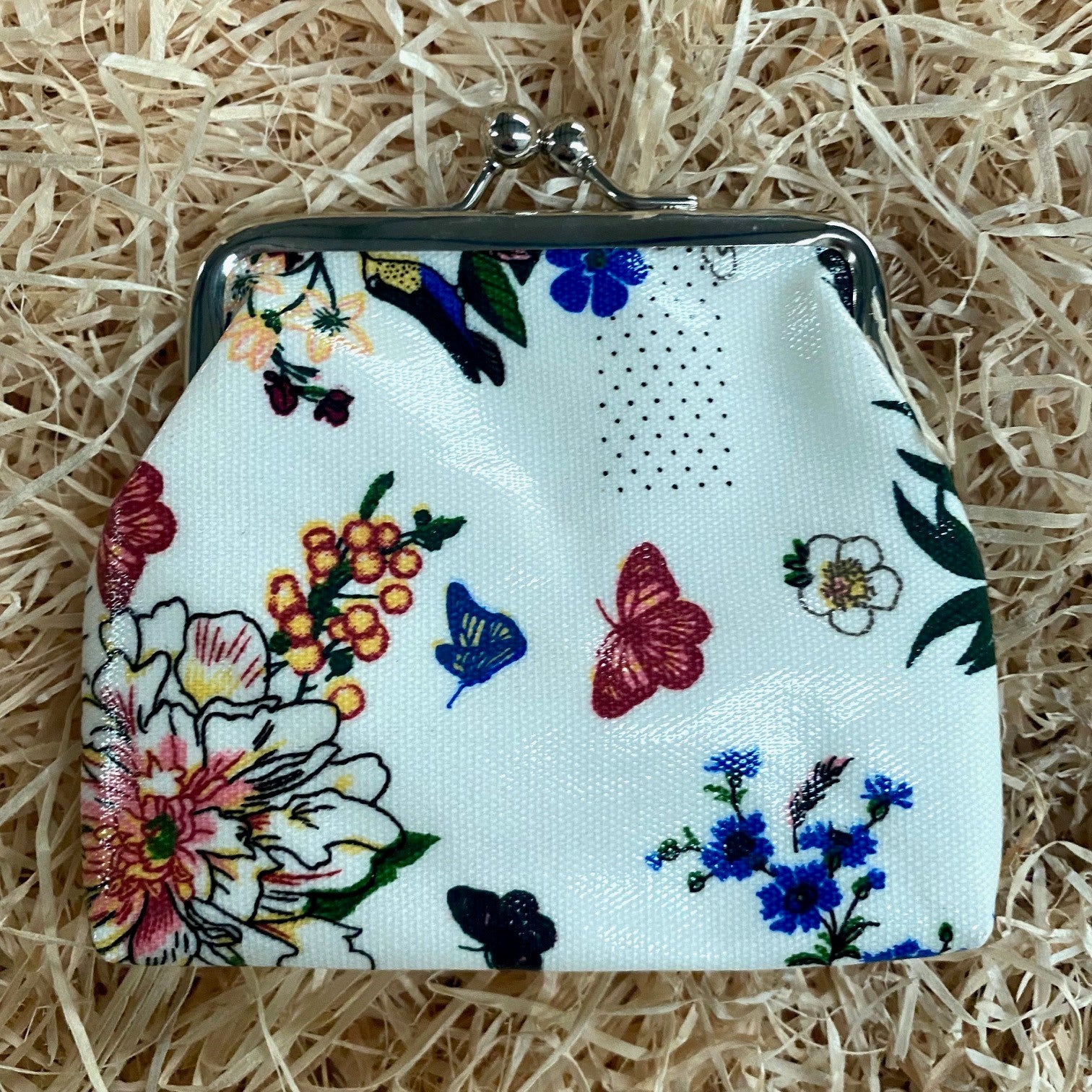White Floral Coin Purse