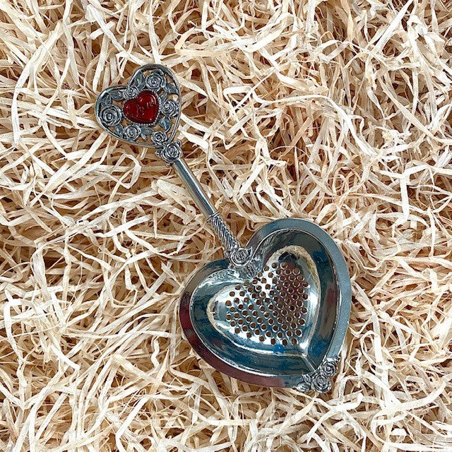 Heart Tea Strainer with holder
