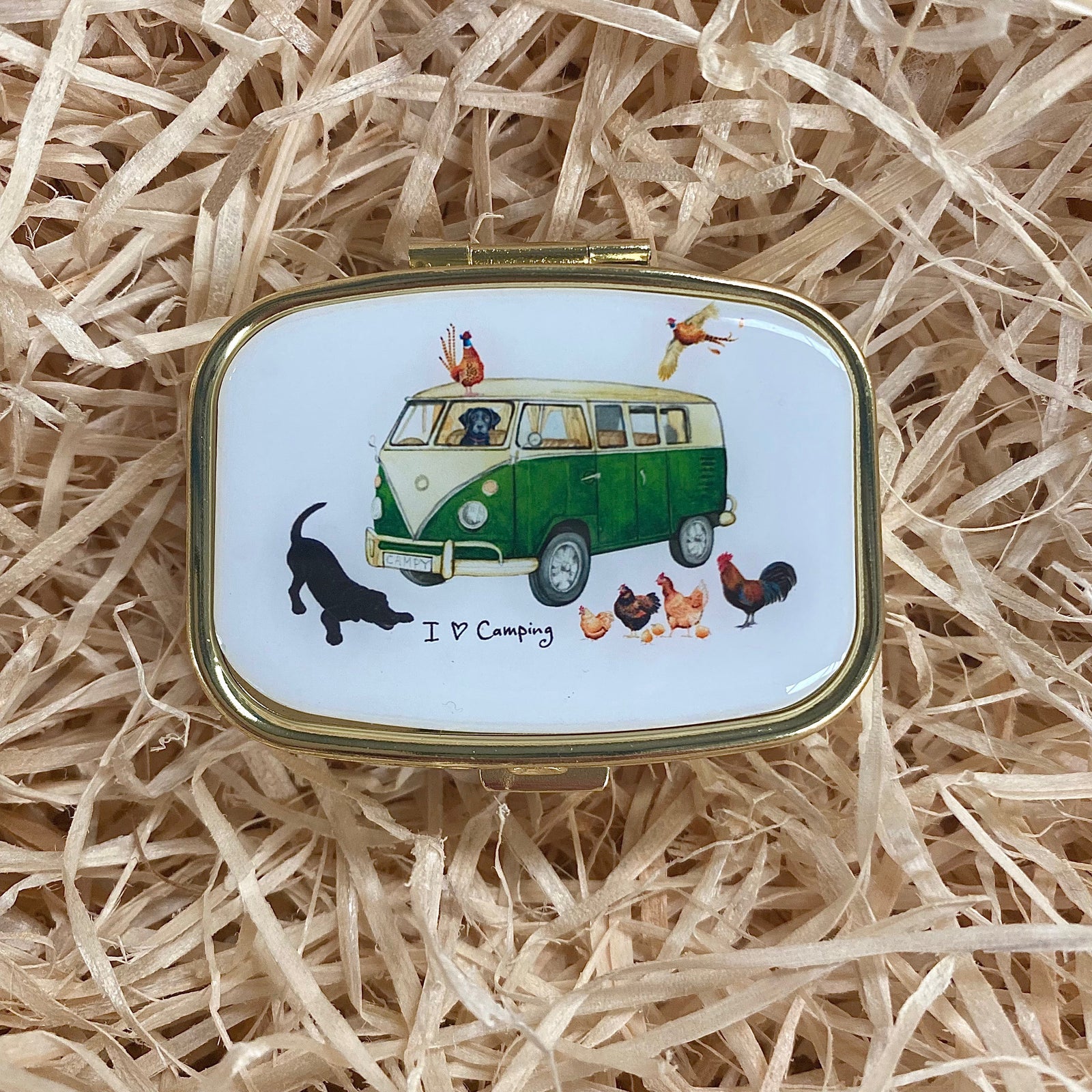 I (Heart) Camping Pillbox